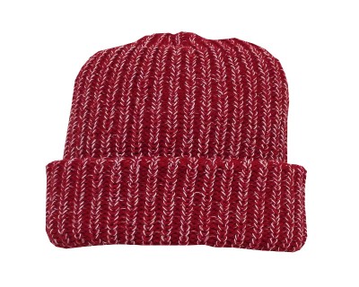 Cardinal Red  Acrylic with Natural Wool hat